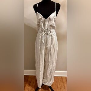 J Brand Striped Jumpsuit